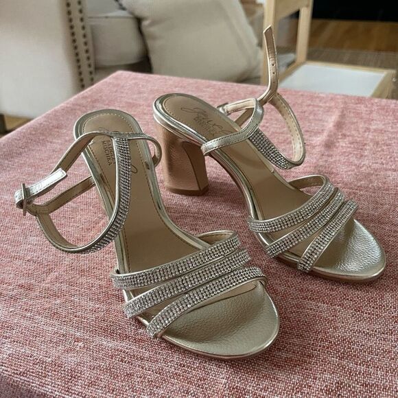 NWOB Jewel Badgley Mischka Women's Brighton Heeled Sandal Sz 5.5 - Picture 8 of 12